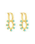Dolly Hoop Earrings - Turquoise