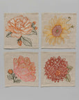 Paradise Garden Embroidered Cocktail Napkin Set