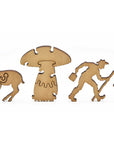 Mushrooms Wooden Puzzle
