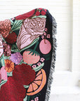 Fruity Floral Tapestry Blanket
