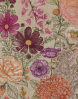 Paradise Garden Embroidered Linen Table Runner