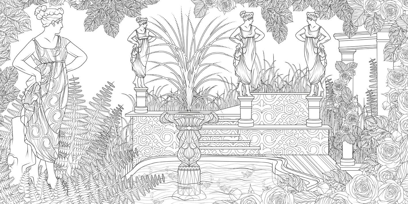 Botanical Gardens Coloring Book by Sara Muzio