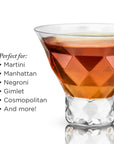 Raye Gem Crystal Martini Glasses
