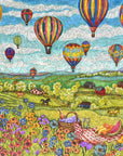 Balloons Over Farmland Wooden Puzzle