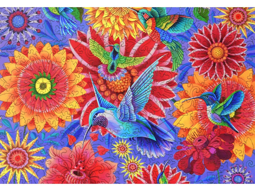 A Charm of Hummingbirds Wooden Puzzle