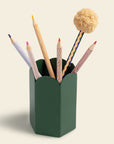 Green Scallop Edge Pen Pot
