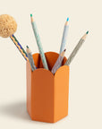 Orange Scallop Edge Pen Pot