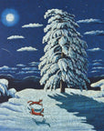 Foxes in the Moonlight Wooden Puzzle