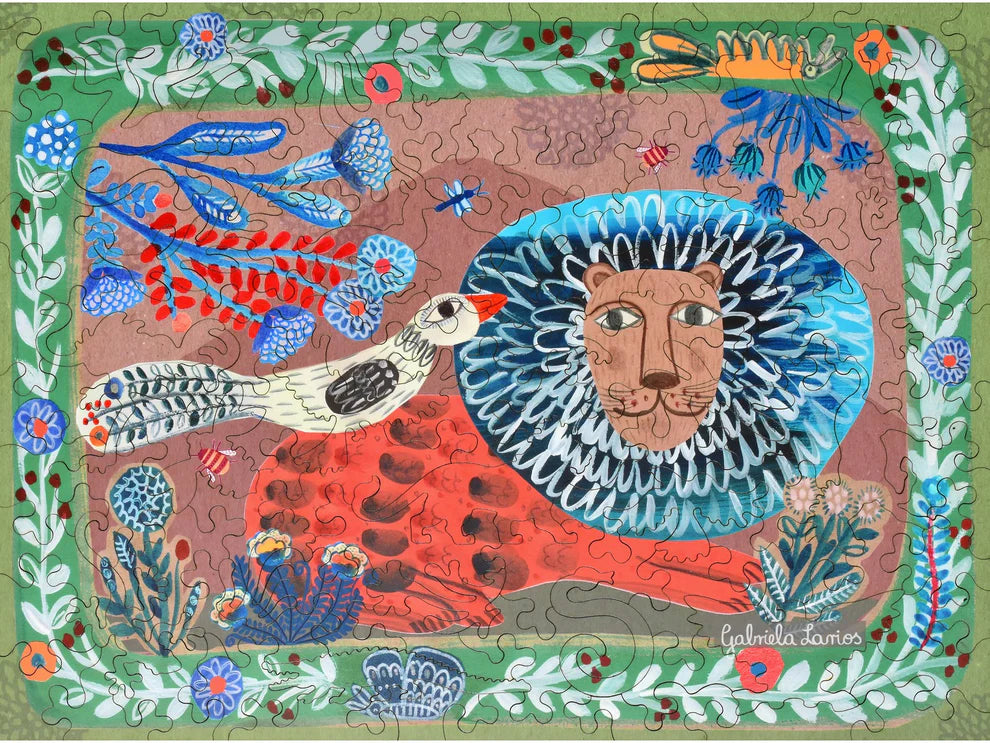 The Lion and Bird Wooden Puzzle