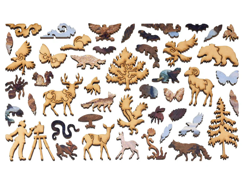 View of the Lower Falls Wooden Puzzle