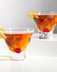 Raye Gem Crystal Martini Glasses