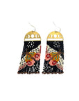 Beaded Moonlit Moth Fringe Earrings