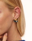 Delores Feathered Fan Earrings