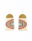 Beaded Rainbow Fringe Earrings