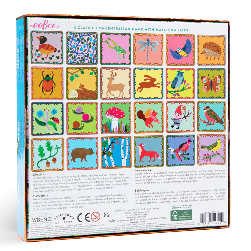 Woodland Memory & Matching Game