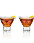 Raye Gem Crystal Martini Glasses