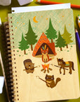 Camping Critters Wood Journal