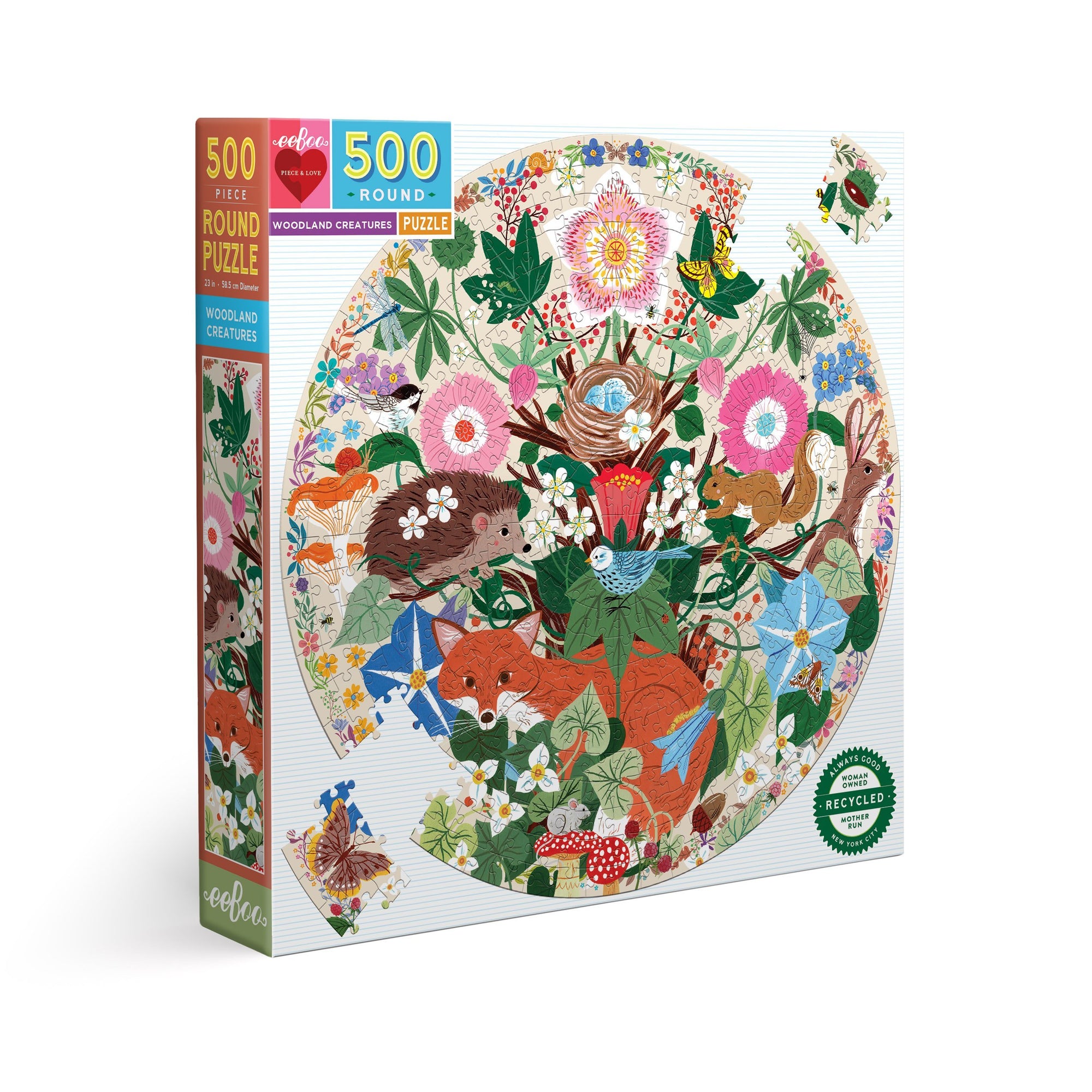 Woodland Creatures Round Puzzle