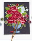 Roses in Vase Paint-by-Number Kit