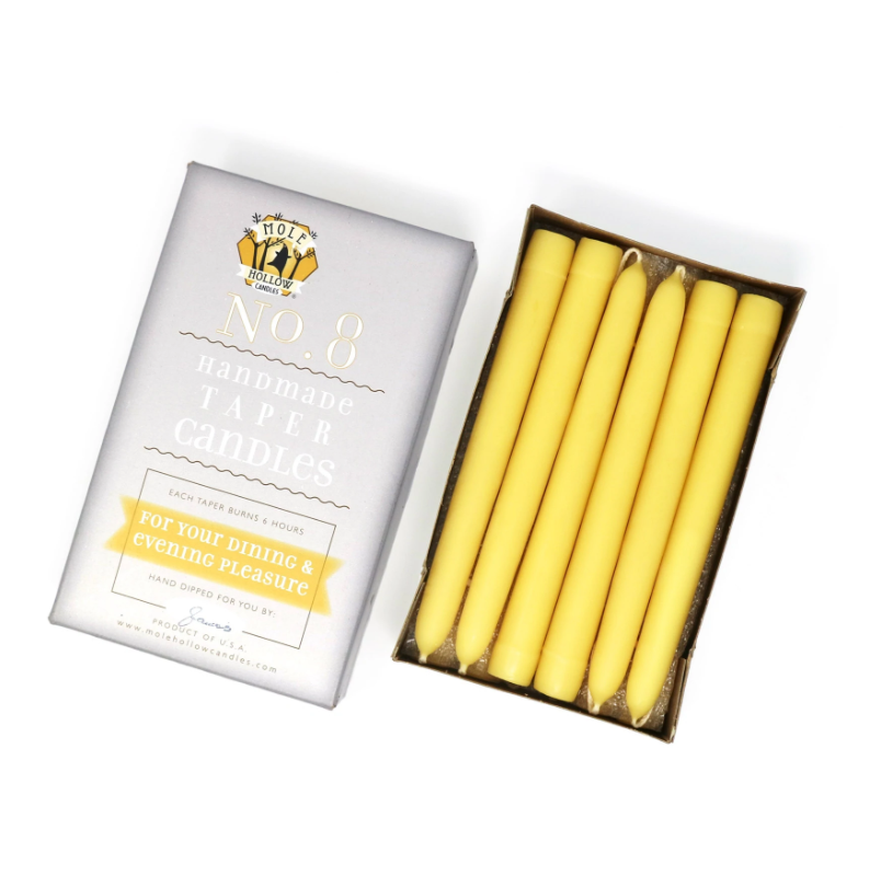 Beeswax Taper Candles