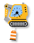 Excavator Pendulum Clock