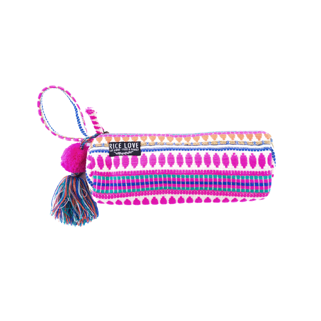 Arya Embroidered Zipper Pouch