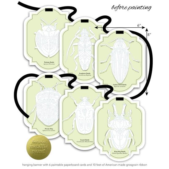 Beetles Paint-by-Number Banner Kit