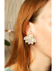 Big Lotus Earrings