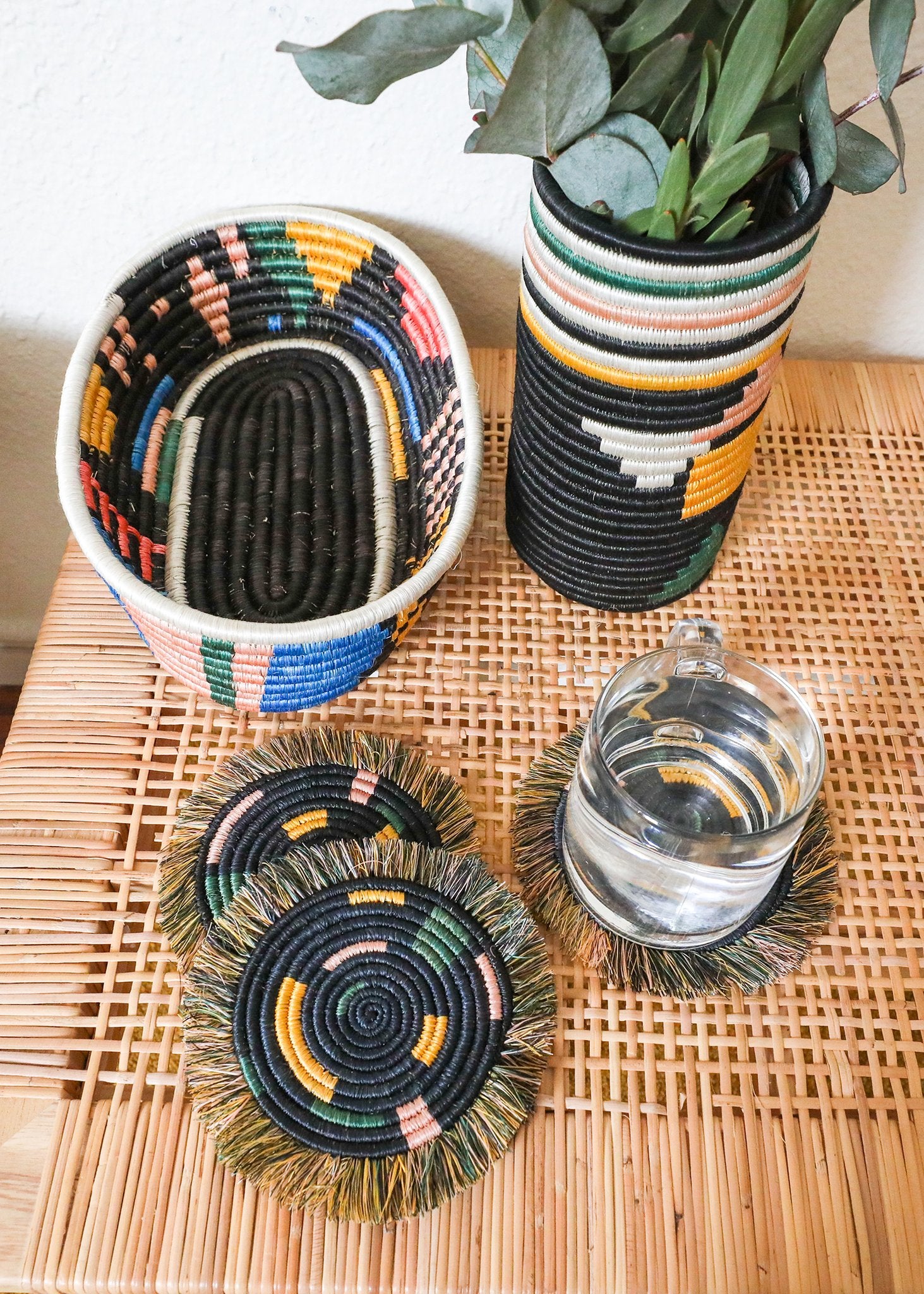 Black + Neon Biko Bread Basket