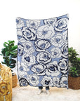 Blue Poppy Field Throw