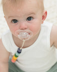 Rainbow Multi Pacifier Clip