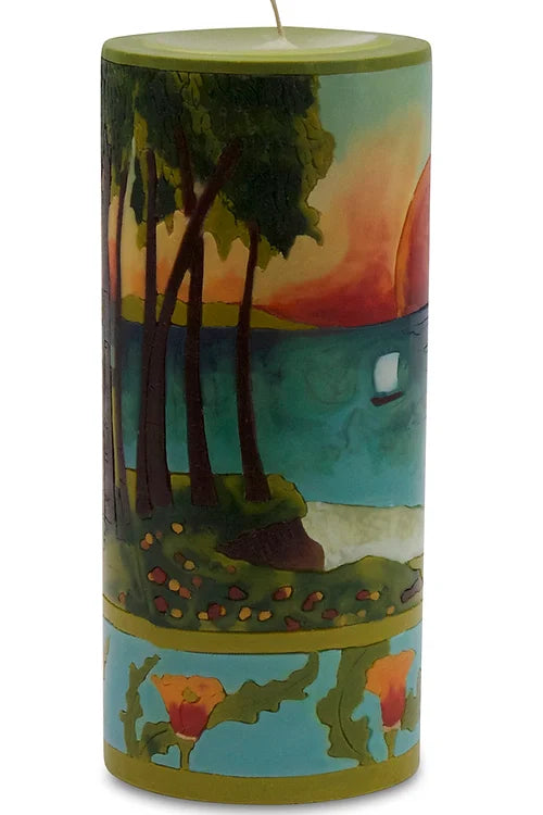 California Landscape Illuminated Candle