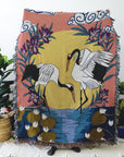 Cranes Throw Blanket