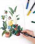 Dual Brush Pen Set - Bohemian