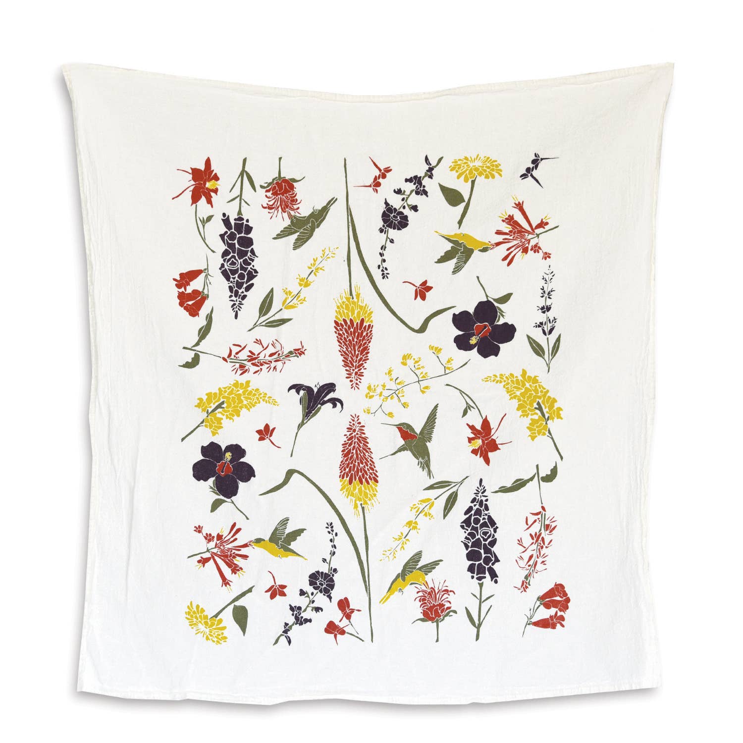 Hummingbird Garden Flour Sack Towel