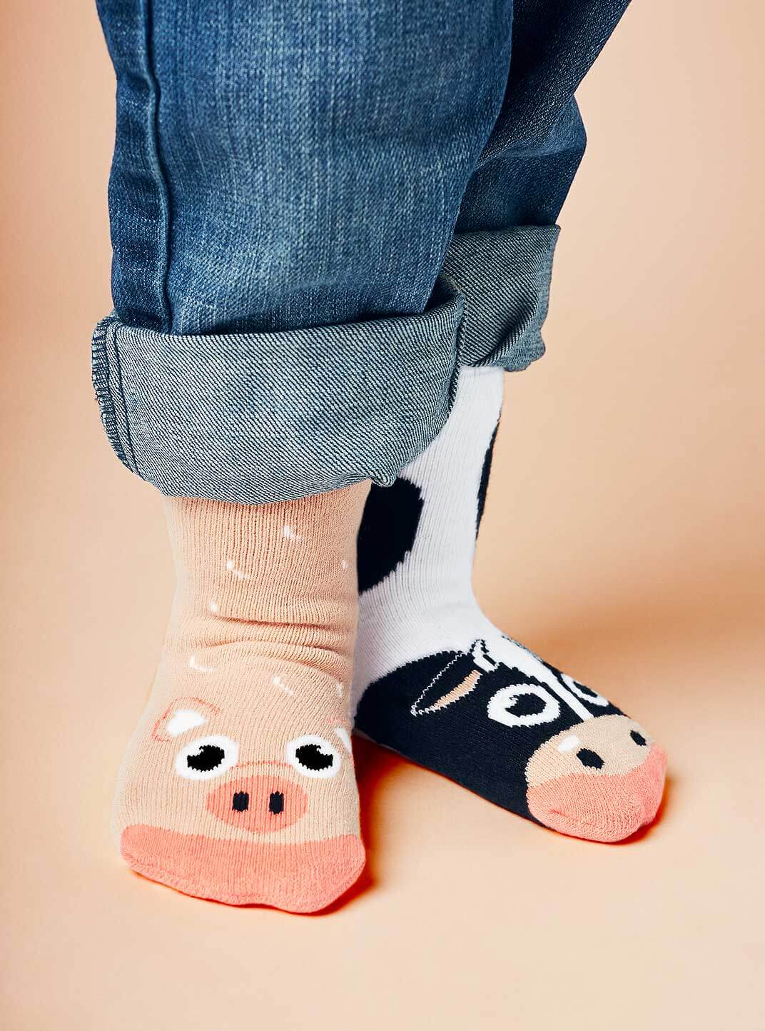 Cow & Pig Socks