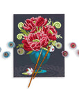 Peonies in Vase Paint-by-Number Kit