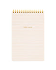 Rose Linen Stripe Top Spiral Notebook