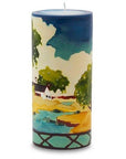 Rural Landscape Illuminated Candle