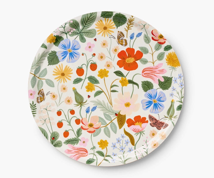 Strawberry Fields Round Tray