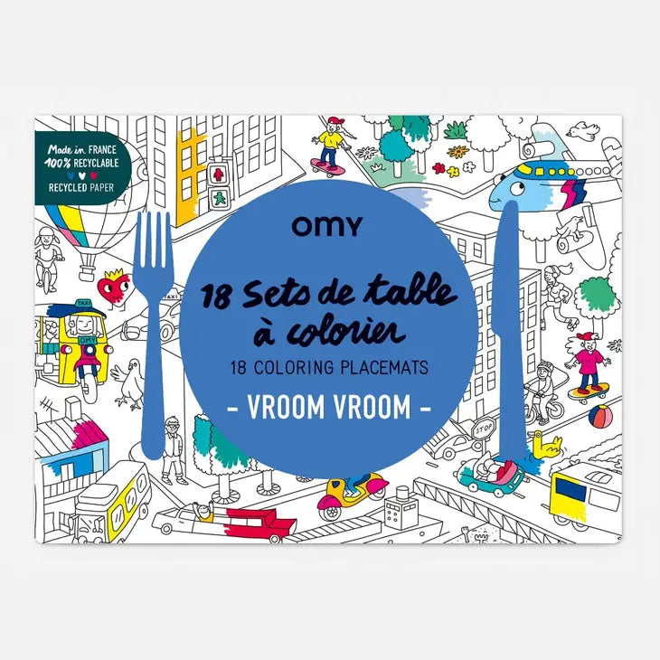 Vroom Vroom Paper Placemats