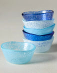 Green Glass Pinch Pot Set