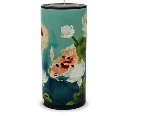 Koi Illuminated Candle