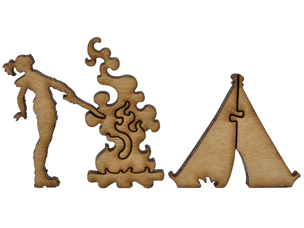 Tent Camping Wooden Puzzle