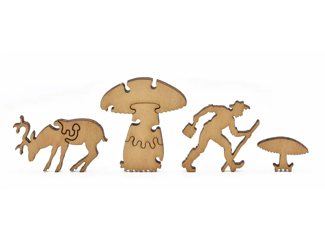 Mushrooms Wooden Puzzle