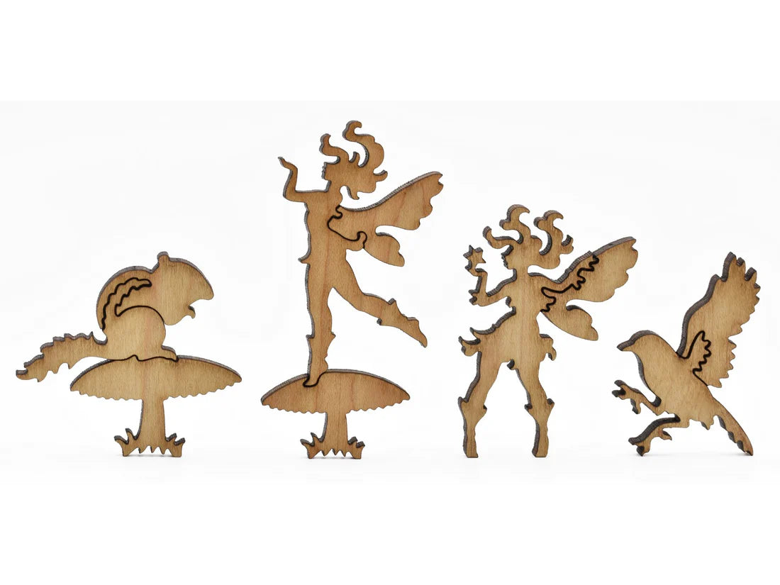 Owl &amp; Woodland Flowers Wooden Puzzle