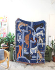 Cat Tower Tapestry Blanket 