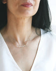 Herkimer Diamond Bar Necklace