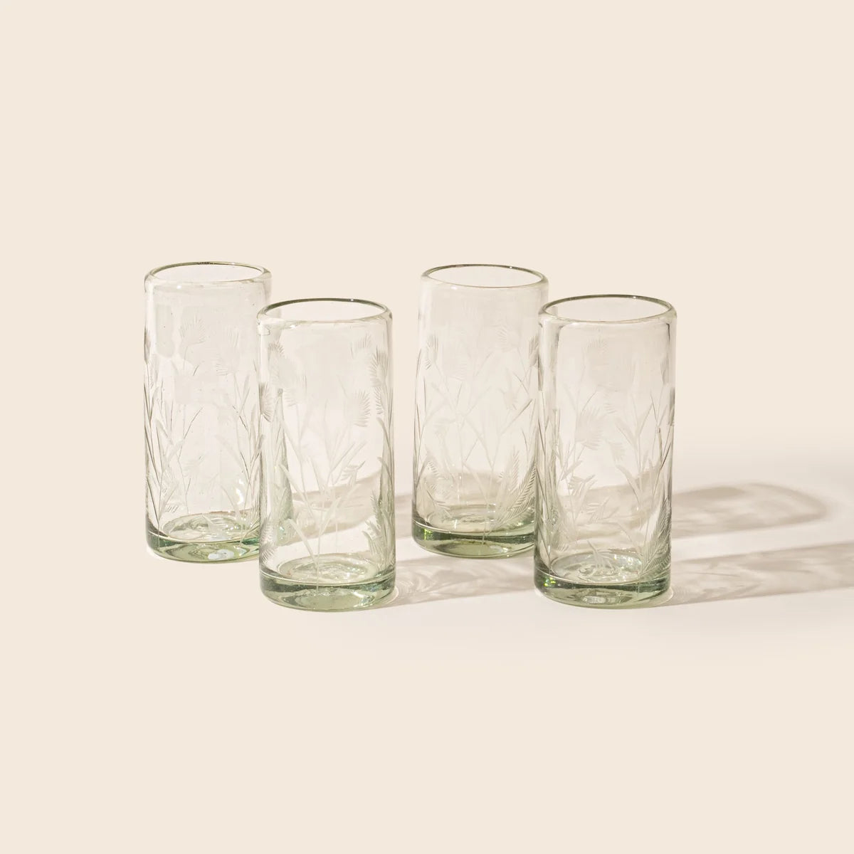 Thistle Etched Highball Glass