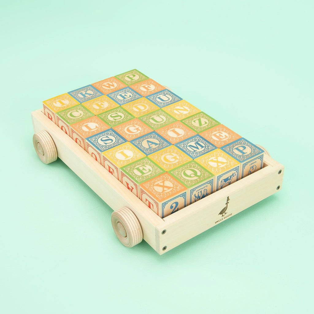 Classic ABC Blocks with Pull Wagon